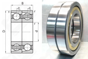 Подшипник 446234Л (7234ACMDT) радиально-упорный шариковый 170-310-104 мм