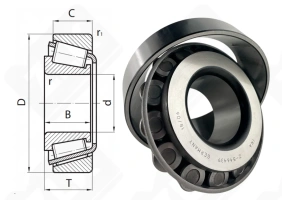 Подшипник Z-546439 (98170098,BT10132,BT1B328274AQCL7C,f15254,A0149815005,805015, FF805015TR1P) радиально-упорный роликовый конический 70-165-57 мм