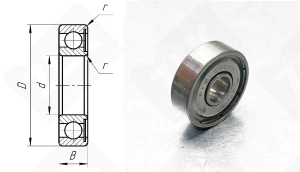Подшипник 80202 Ш2 (6202ZZ) радиальный шариковый 15-35-11 мм