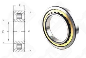 Подшипник 32136 Л (NU1036M) радиальный роликовый 180-280-46 мм