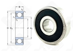 Подшипник 180301 (63012RS) радиальный шариковый 12-37-12 мм