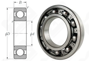 Подшипник 220 (6220) радиальный шариковый 100-180-34 мм