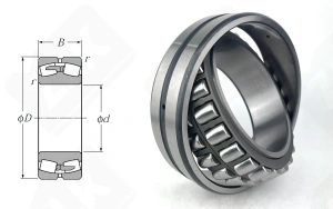 Подшипник 3153122 H (23022CCKW33) радиальный роликовый самоустанавливающийся 110-170-45 мм