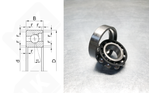 Подшипник 6103 Е (7003СD) радиально-упорный шариковый 17-35-10 мм
