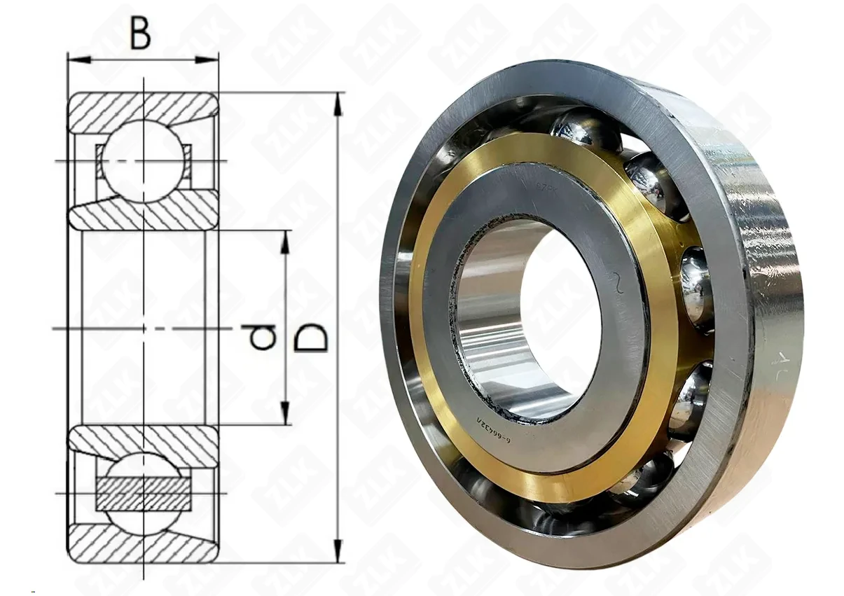Подшипник шариковый 66432Л1 (7432 BM) 160×400×88 мм SZPK
