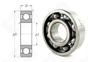 Подшипник 204 (6204) радиальный шариковый 20-47-14 мм