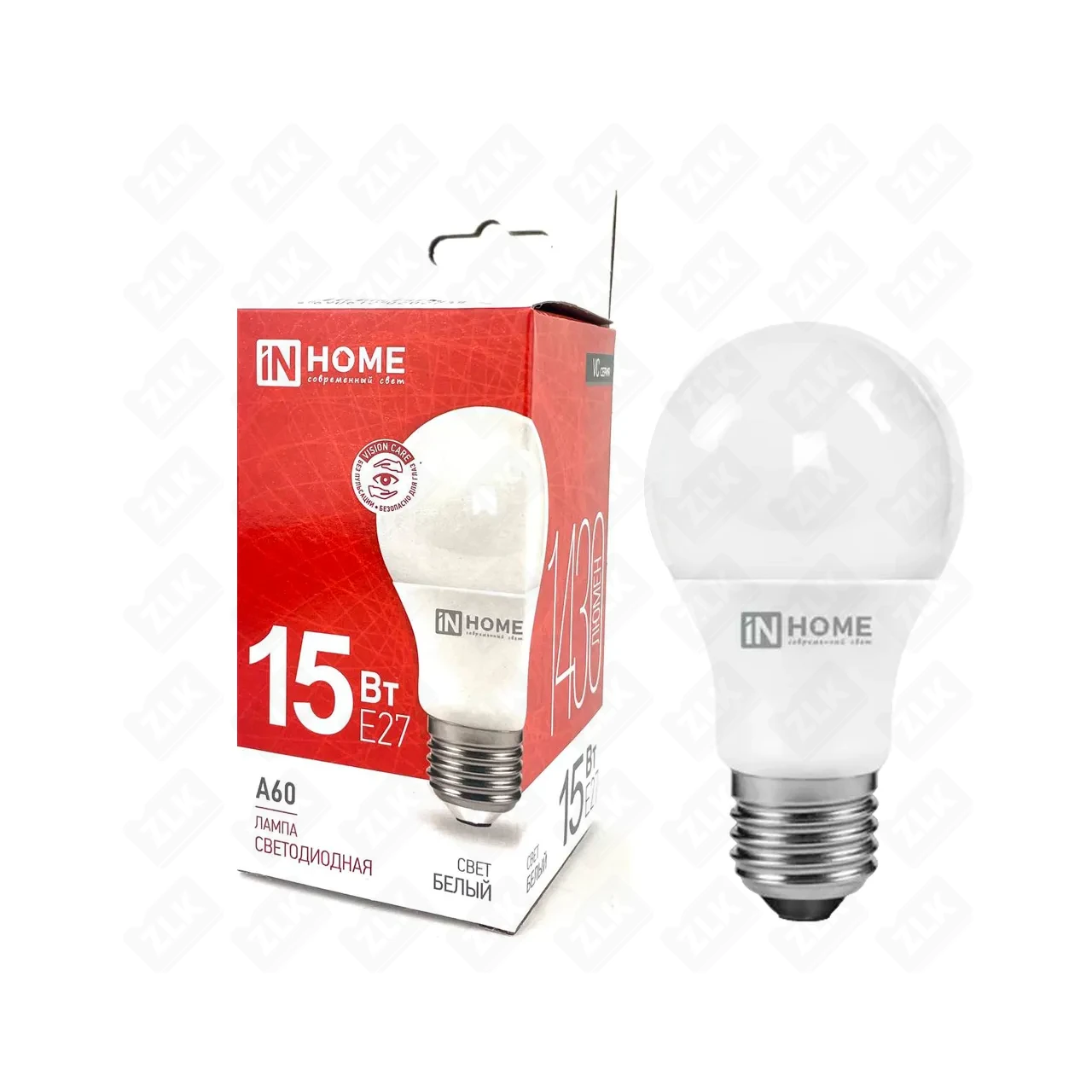 Лампа светодиодная LED-A60-VC 15Вт грушевидная 4000К нейтр. бел. E27 230В IN HOME
