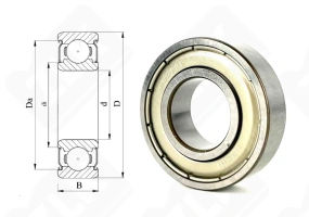 Подшипник 80102 (6002ZZCM) радиальный шариковый 15-32-9 мм