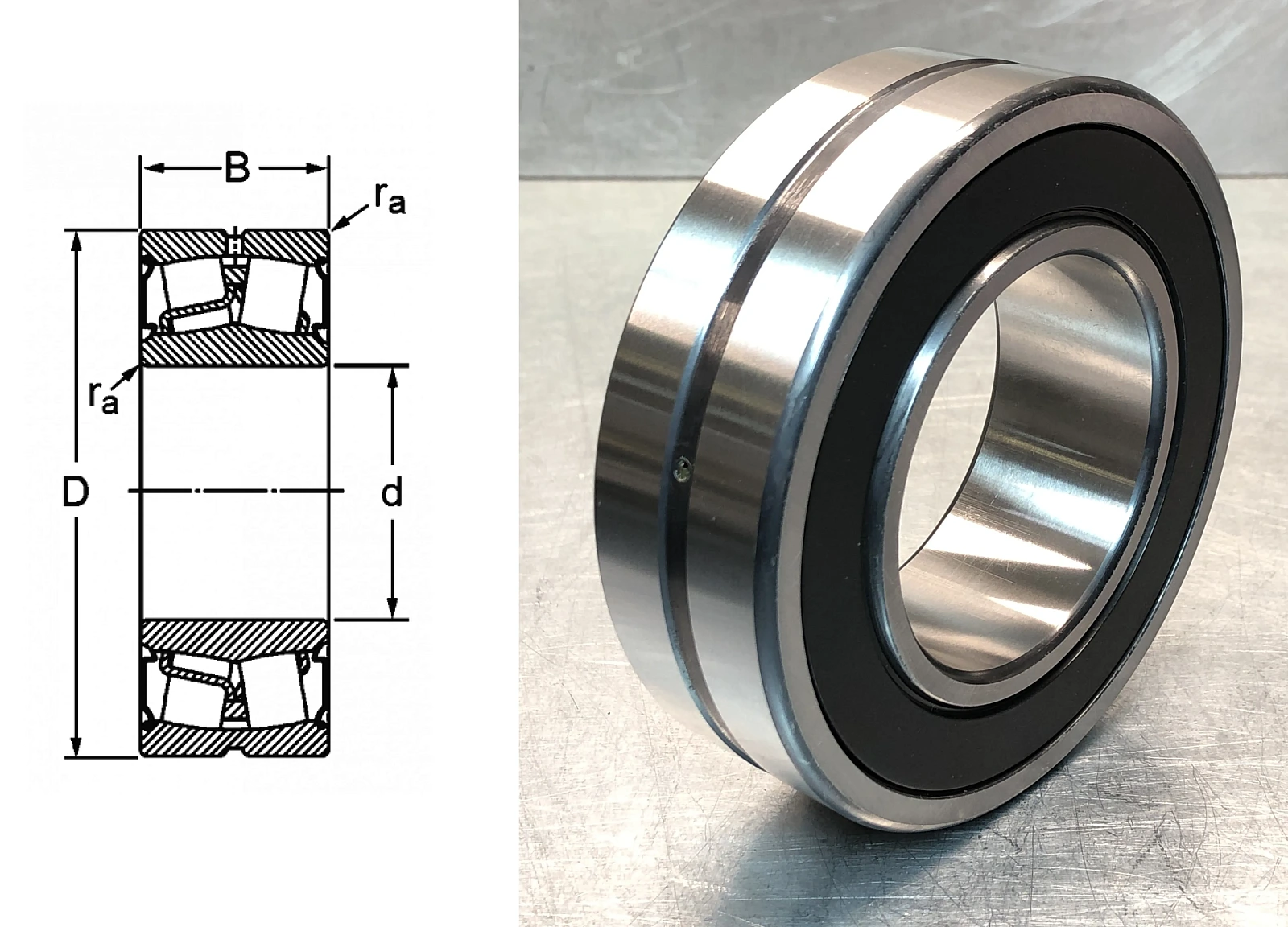 Подшипник роликовый  (BS2-2214-2RS/VT143) 70×125×38 мм SKF оригинал