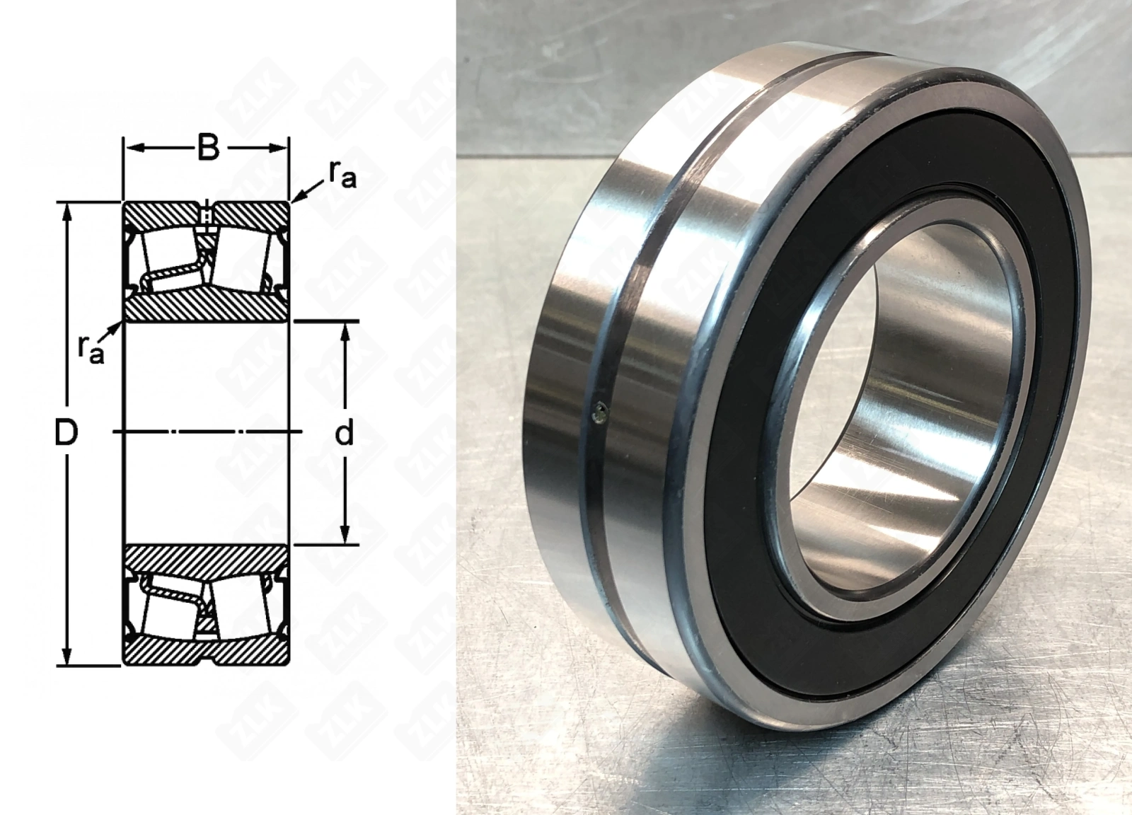 Подшипник роликовый (BS2-2214-2RS/VT143) 70×125×38 мм SKF оригинал