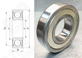 Подшипник 80312 (6312ZZ) радиальный шариковый 60-130-31 мм