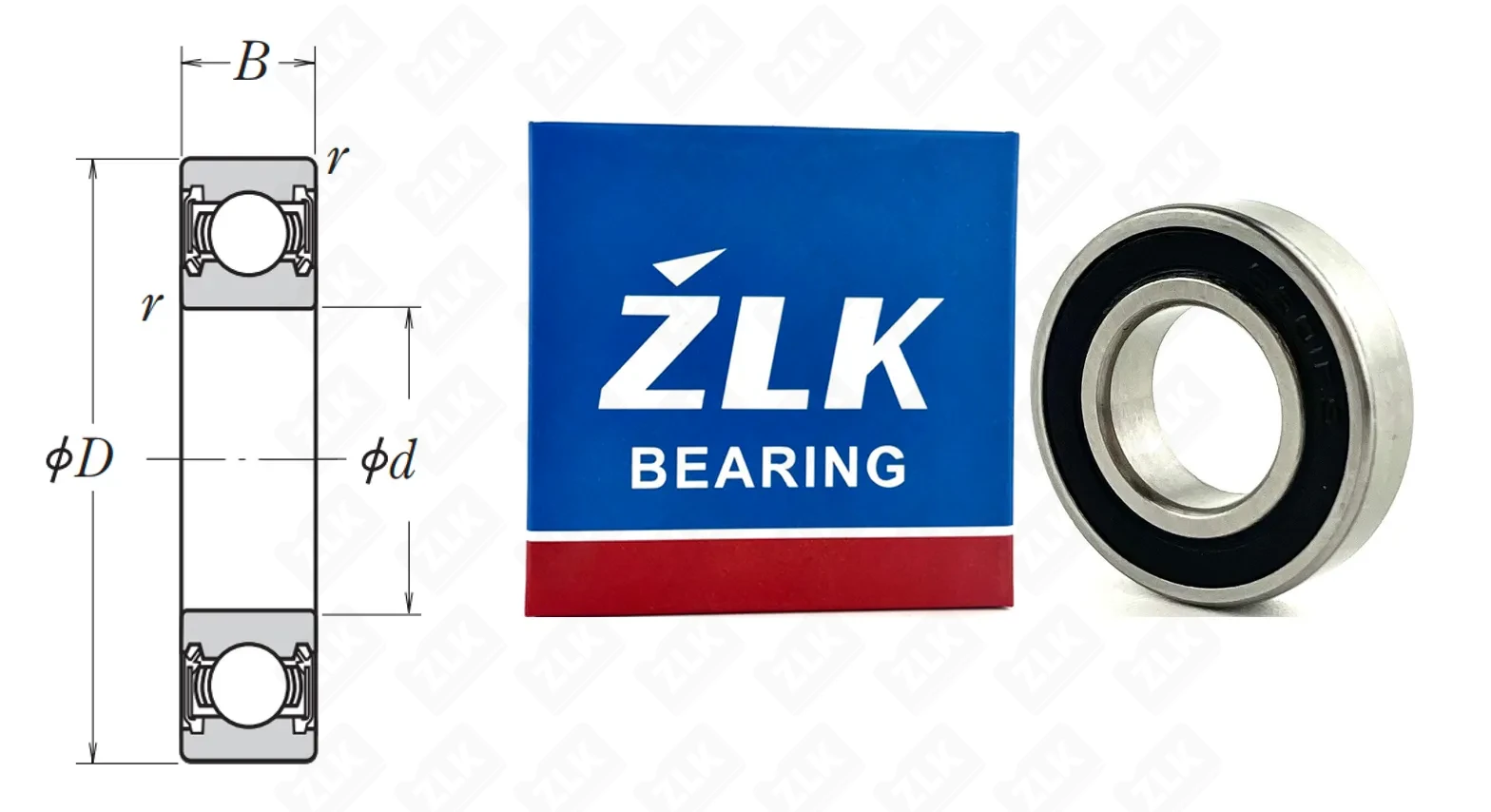 Подшипник шариковый 1000901-2RS (69012RS) 12×24×6 мм ZLK