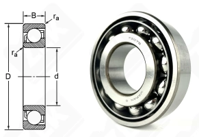 Подшипник 66307 (7307BWG) радиально-упорный шариковый 35-80-21 мм