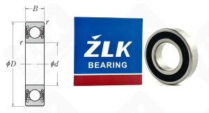 Подшипник 1000901 2RS (619012RS,69012RS) радиальный шариковый 12-24-6 мм