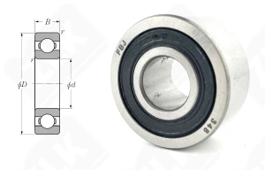 Подшипник 348 радиальный шариковый 15-38-19 мм