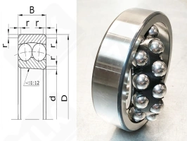 Подшипник 111512Е (2212EKTN9) радиальный шариковый самоустанавливающийся 60-110-28 мм