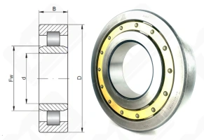Подшипник 42330 Л1М (НО) (NJ330M) радиальный роликовый 150-320-65 мм