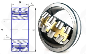 Подшипник 3626 НШ5 (22326ACMBW33) радиальный роликовый самоустанавливающийся 130-280-93 мм