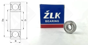 Подшипник B6-63ZZ радиальный шариковый 6-16-5 мм