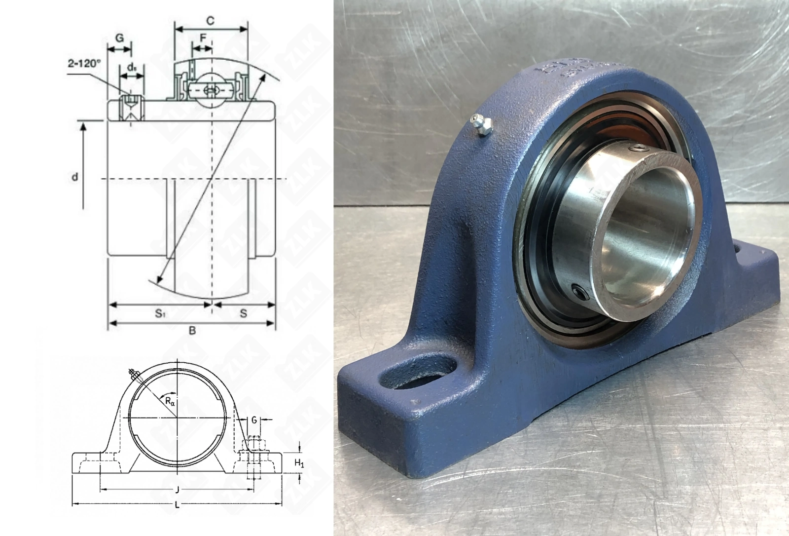Подшипник корпусный  (SY513 M) 65×150×258 мм SKF оригинал
