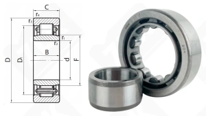 Подшипник 32204 E (NU204ECJ) радиальный роликовый 20-47-14 мм
