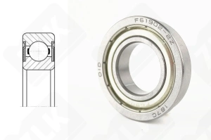 Подшипник 1000902 ZZ (F61902ZZ,F6902ZZ1) радиальный шариковый 15-28-7 мм