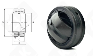 Подшипник ШСП20 (GE20ES2RS) шарнирный 20-35-16 мм