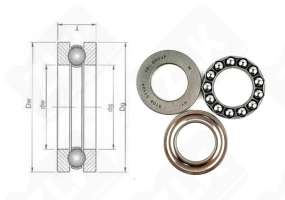 Подшипник 8104 (51104) упорный шариковый 20-35-10 мм