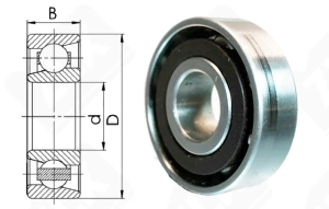 Подшипник 6100 (7000CD) радиально-упорный шариковый 10-26-8 мм