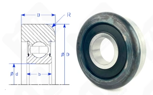 Подшипник 63356-32880-71 радиальный шариковый 44,8-124,62-25/38 мм