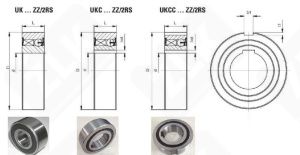 Подшипник UKC35-ZZ (CSK35P) радиальный шариковый 30-62-16 мм