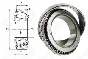 Подшипник LM503349/10 радиально-упорный роликовый конический 45.987-74.976-18 мм