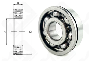 Подшипник 50303 (6303N) радиальный шариковый 17-47-14 мм