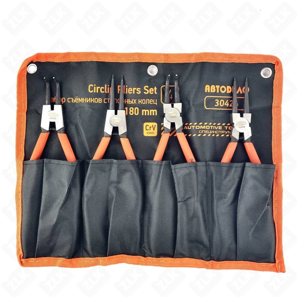 Набор съемников стопорных колец 180мм 4пр АвтоДело 30424