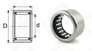 Подшипник HK1814 RS радиальный игольчатый 18-24-14 мм