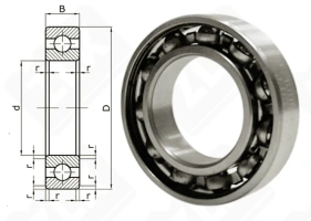 Подшипник 1000903 (61903,6903) радиальный шариковый 17-30-7 мм