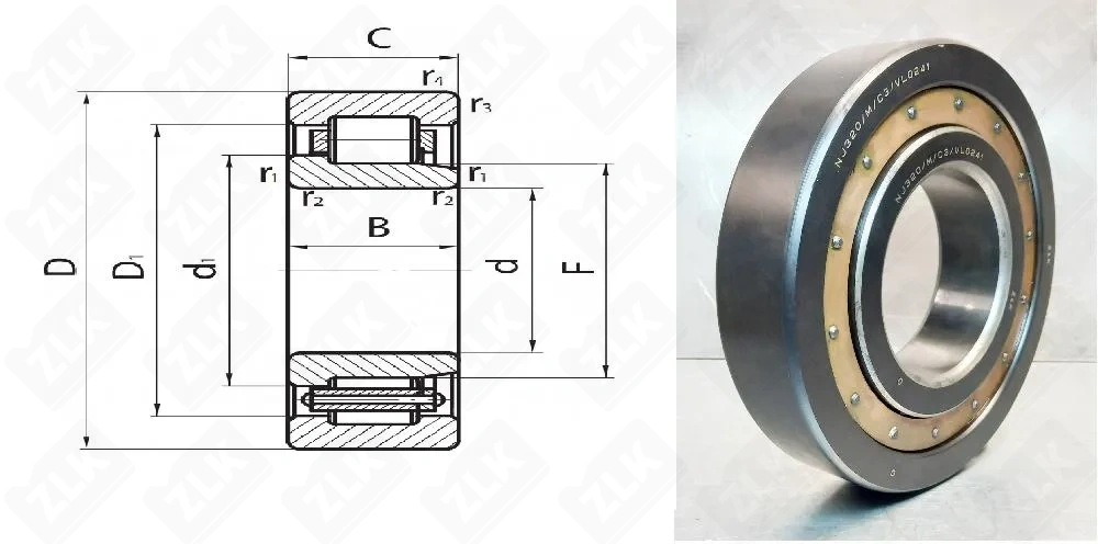 32226 Л (20) (NU226ECMC3VL0241) ТК18 ZLK (токоизолированный)