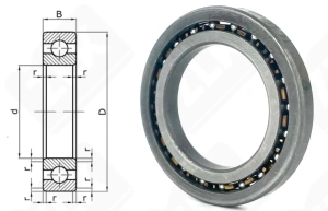 Подшипник 7000804Л (16804M) радиальный шариковый 20-32-4 мм