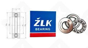 Подшипник 8202 (51202) упорный шариковый 15-32-12 мм