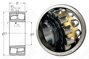 Подшипник 113612 Н (22312KMBW33) радиальный роликовый самоустанавливающийся 60-130-46 мм
