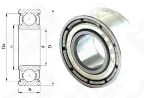 Подшипник 1000085 ZZ (685ZZ) радиальный шариковый 5-11-5 мм