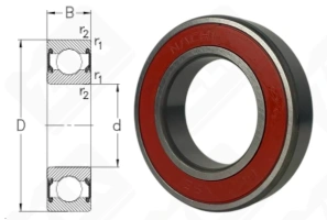 Подшипник 180107 (70) (60072NSE9C3) радиальный шариковый 35-62-14 мм