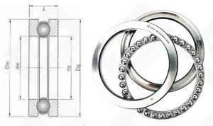 Подшипник 8134 (51134) упорный шариковый 170-215-34 мм
