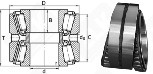 Подшипник 10979/530 М (T359/530) радиально-упорный роликовый конический 530-710-136/190 мм
