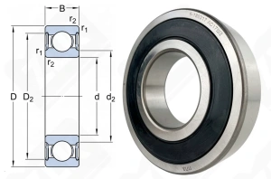 Подшипник шариковый 180317 (6317 2RS) 845×180×41 мм