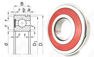 Подшипник 750309 (63092NSE9NR) радиальный шариковый 45-100-25 мм