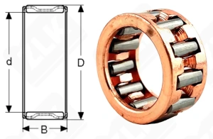 Подшипник K10x13x10 радиальный игольчатый 10-13-10 мм