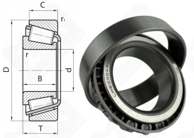 Подшипник LM603049/LM603012 радиально-упорный роликовый конический 45,242-77,788-21,43 мм