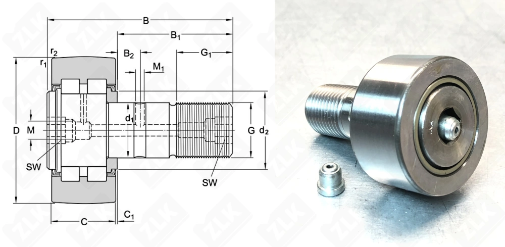 Ролик опорный KR22PP INA