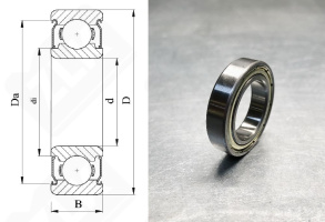 Подшипник 1000906 (6906ZZСМ) радиальный шариковый 30-47-9 мм